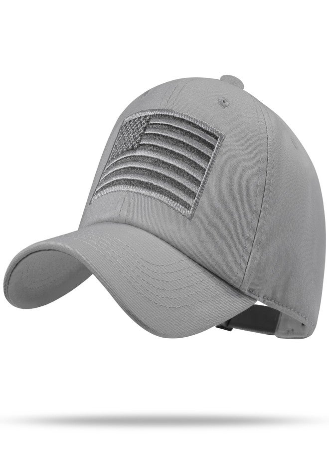 VIONLAN American Flag Hat, Adjustable Fit USA Baseball Cap for Men Women, Dad Hats, Outdoor Ball Caps for Casual Wear Gray - Image 1
